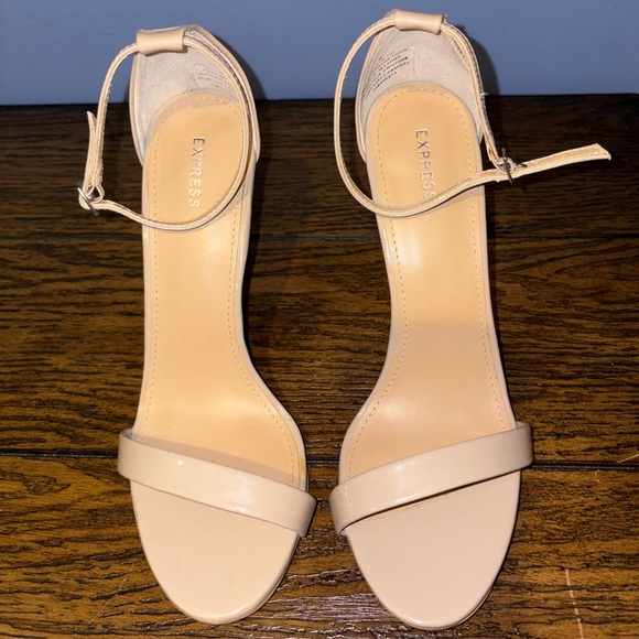 Express Beige Strappy Heels - Picture 4 of 10
